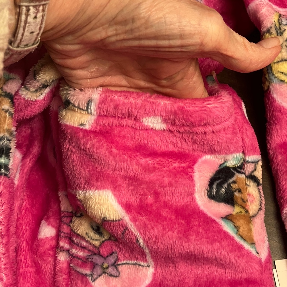 Disney Princess Pink Fleece Robe - Picture 2 of 8